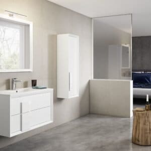 Crystal bath vanity with sink