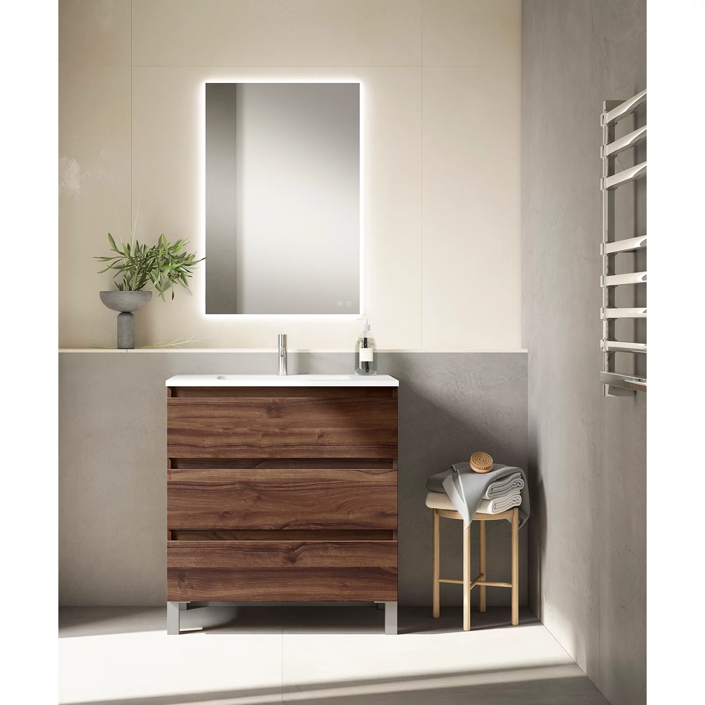 Vanity Art 36 in. W x 21 in. D x 32.5 in. H 2-Right Drawers